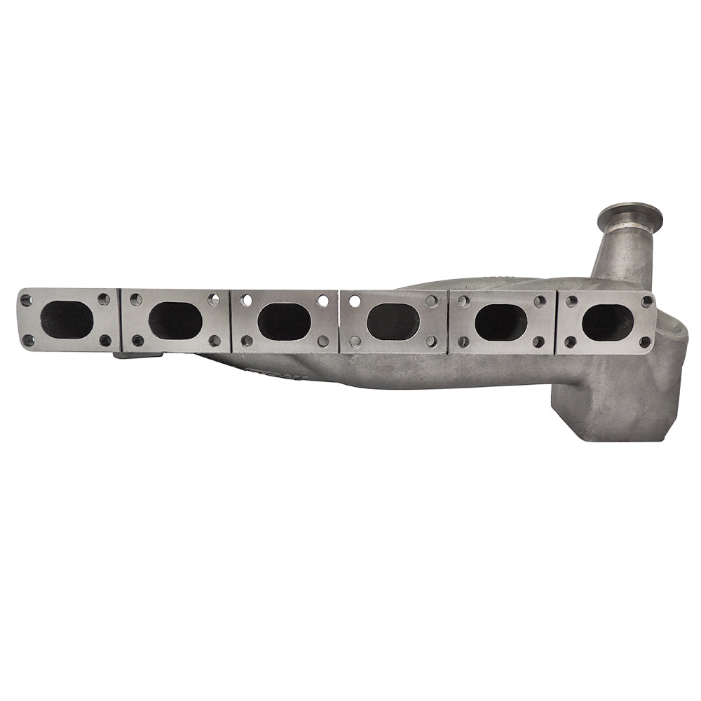 TWIN SCROLL TOP MOUNT CAST TURBO MANIFOLD V-BAND WASTEGATE + CAST ALUMINUM INTAKE MANIFOLD OEM THROTTLE for BMW E36 325 328 M3 (M50/M52/M54) SPA TURBO USA