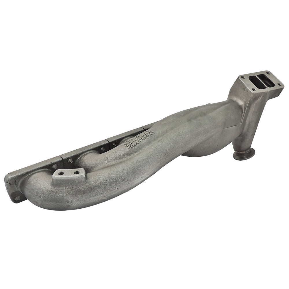 TWIN SCROLL TOP MOUNT CAST TURBO MANIFOLD V-BAND WASTEGATE + CAST ALUMINUM INTAKE MANIFOLD OEM THROTTLE for BMW E36 325 328 M3 (M50/M52/M54) SPA TURBO USA