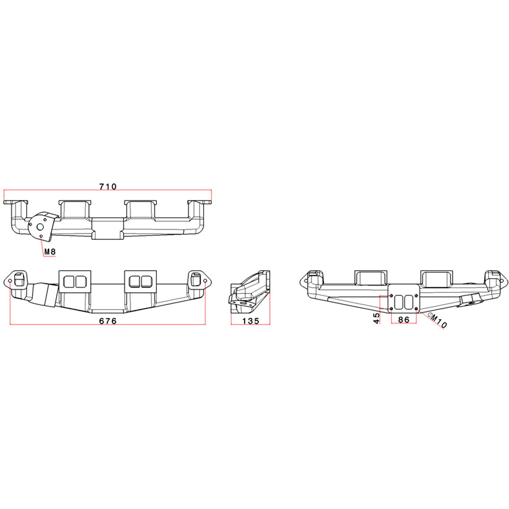 Chevy II 194 / 230 / 250 / 292 inline 6 turbo manifold - T3 SPA TURBO USA