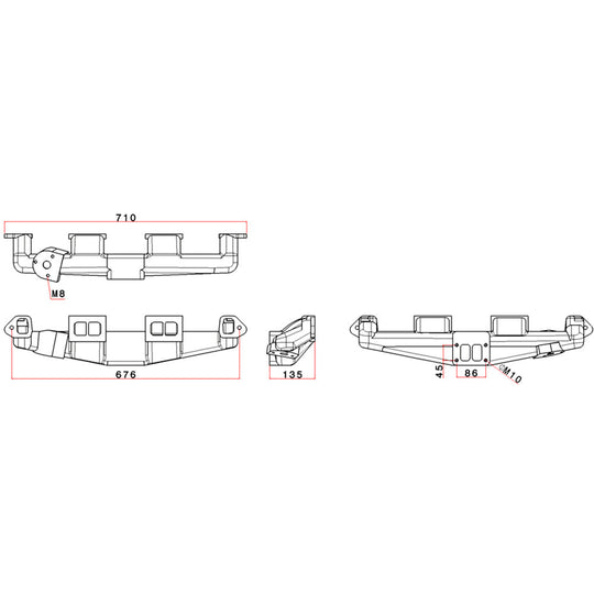 Chevy II 194 / 230 / 250 / 292 inline 6 turbo manifold - T3 SPA TURBO USA