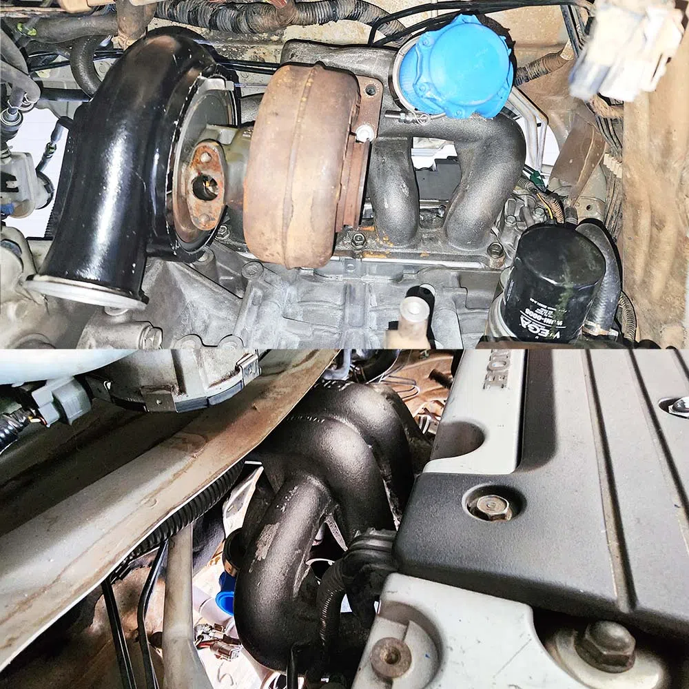 8th gen Honda Civic SI (K20 engine) TWIN SCROLL CAST TURBO MANIFOLD V-BAND WASTEGATE + .030" MLS CYLINDER HEAD GASKET, 87MM BORE SPA TURBO USA