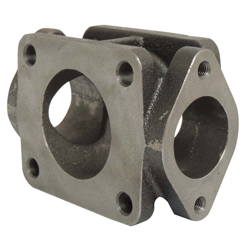 T4 cast iron flange turbo charger manifold exhaust adapter dual wastegate port SPA TURBO USA