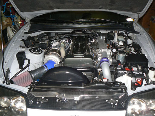 Toyota / Lexus 2JZ-GTE T4 High Performance Twin Scroll Turbo Manifold + intake manifold - 12 Injectors - Black SPA TURBO USA