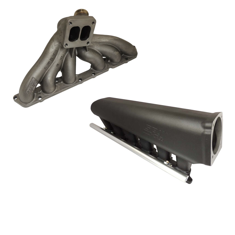 TOYOTA SUPRA LEXUS IS300 GS 2JZ-GE T4 TWIN SCROLL TURBO MANIFOLD + INTAKE MANIFOLD 12 INJECTOR SPA TURBO USA
