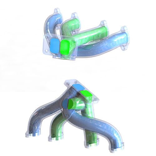VW passat B1, B2 8v T3 twin scroll top mount turbo manifold SPA TURBO USA