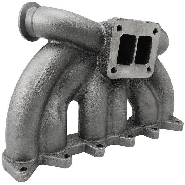 VW VR6 12V Twin scroll T4 top mount turbo manifold - Dual V-band Wastegates SPA TURBO USA