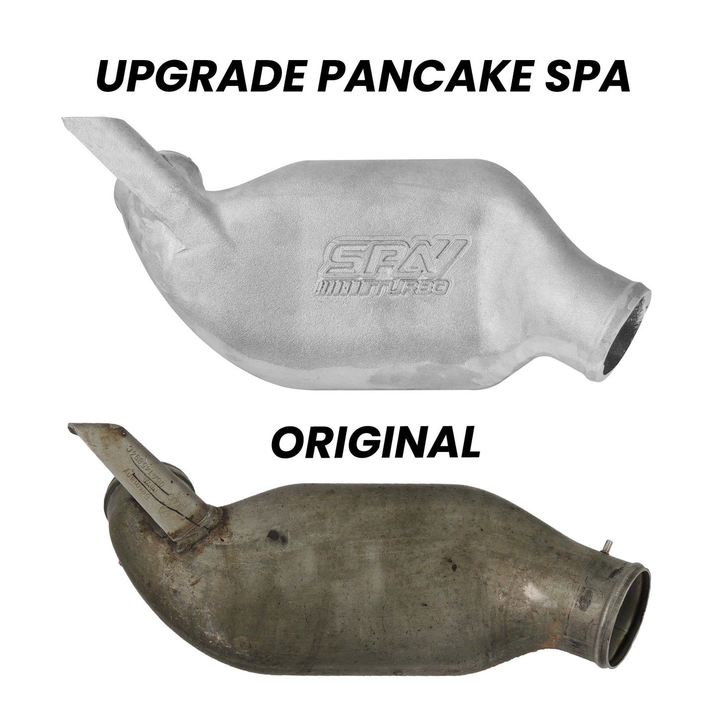 Cast Turbo Manifold upgrade + high flow pancake (lower intercooler pipe upgrade) Cast aluminum For 1.8T Turbo 20V Transverse VW Golf / Jetta / Beetle / Audi / TT (K03/K04) - PRE SALE SPA TURBO USA