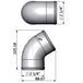 2.25” tight radius 45° elbow intake pipe SPA TURBO USA