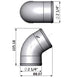 2.25” tight radius 45° elbow intake pipe SPA TURBO USA