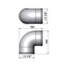 2.5” tight radius 90° elbow intake pipe SPA TURBO USA