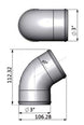 3” tight radius 45° elbow intake pipe SPA TURBO USA
