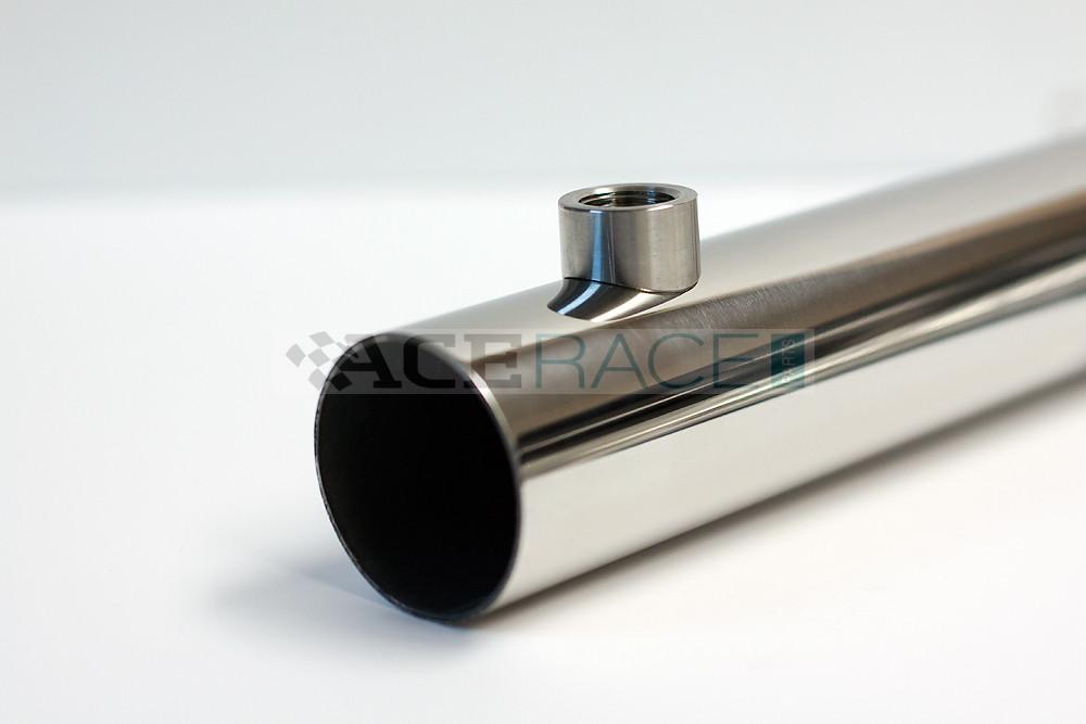 M12 x 1.25 O2 Sensor Bung - Coped for 1.500"-2.500" OD Tube - 304 Stainless Ace Race Parts