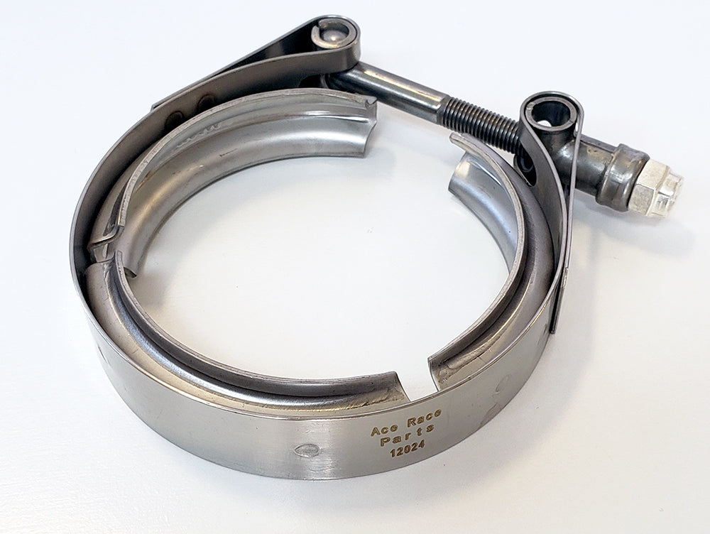 2.000" V-Band Clamp (for 2.735" OD Aluminum and Stainless Flanges) - 304 Stainless Ace Race Parts