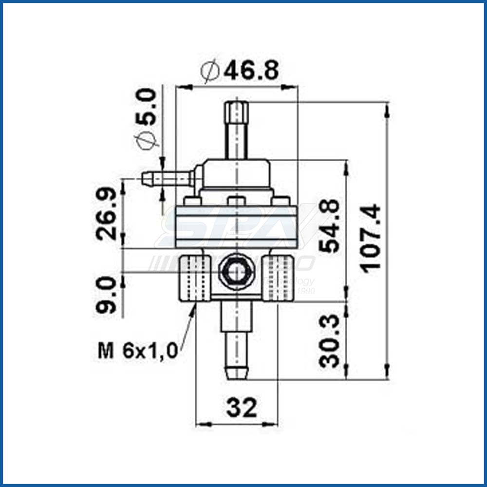 BMW E30-E28-E23 / Porsche 924-944 / Volvo in rail fuel pressure regulator FPR SPA TURBO USA