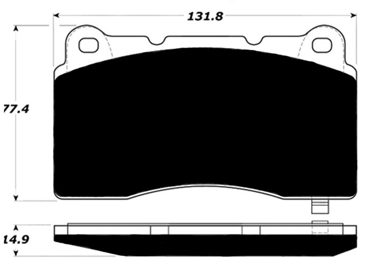 Porterfield Brake Pads for 2010 FORD MUSTANG Shelby GT500 FR SPORT