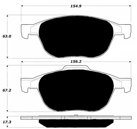 Porterfield Brake Pads for 2011 VOLVO V50 300mm Front Discs FR SPORT