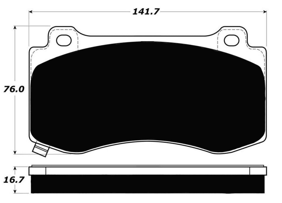 Porterfield Brake Pads for 2014 DODGE CHARGER SRT-8 FR SPORT