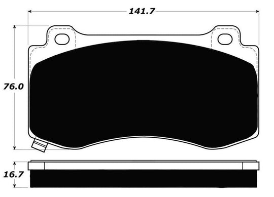 Porterfield Brake Pads for 2012 DODGE CHARGER SRT-8 FR SPORT