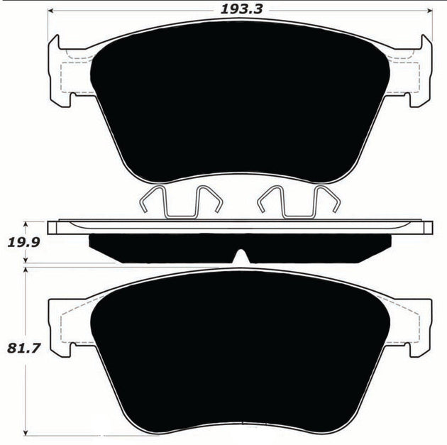 Porterfield Brake Pads for 2016 BENTLEY FLYING SPUR FR SPORT