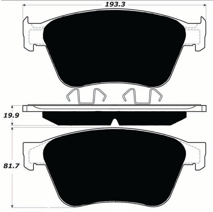 Porterfield Brake Pads for 2016 BENTLEY FLYING SPUR FR SPORT