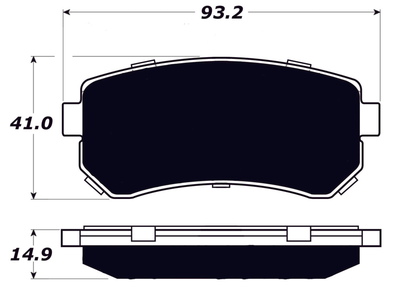 Porterfield Brake Pads for 2016 HYUNDAI Tuscon Fuel Cell FR SPORT