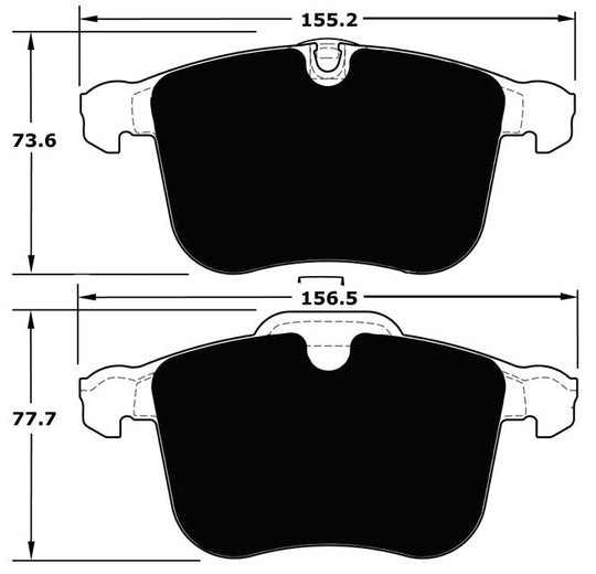 Porterfield Brake Pads for 2010 SAAB 9-3 Aero 2.8L 314mm F/Disc FR SPORT
