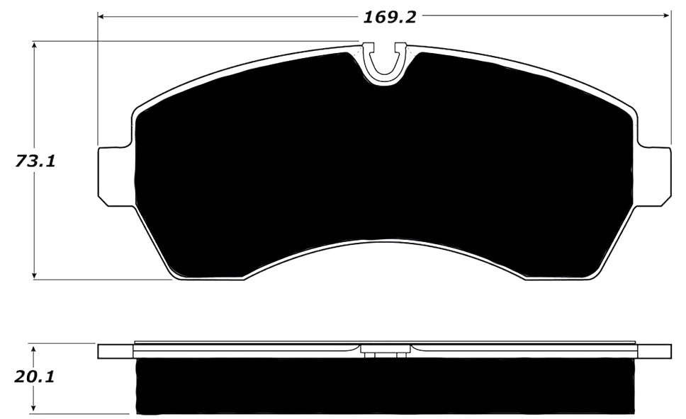 Porterfield Brake Pads for 2010 FREIGHTLINER SPRINTER 3500 FR SPORT