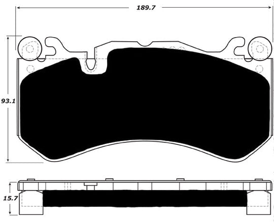 Porterfield Brake Pads for 2007 MERCEDES-BENZ CLS63 AMG - w/Iron Discs FR SPORT