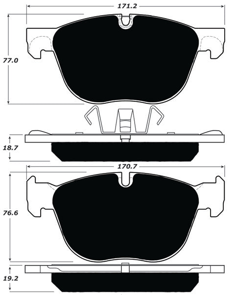 Porterfield Brake Pads for 2008 BMW X5 xDrive48i FR SPORT