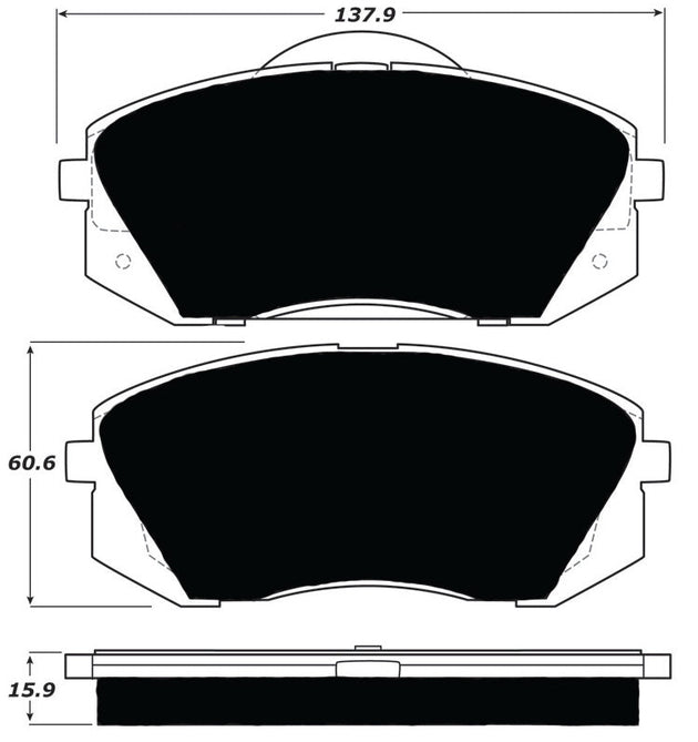 Porterfield Brake Pads for 2012 HYUNDAI TUCSON FWD FR SPORT