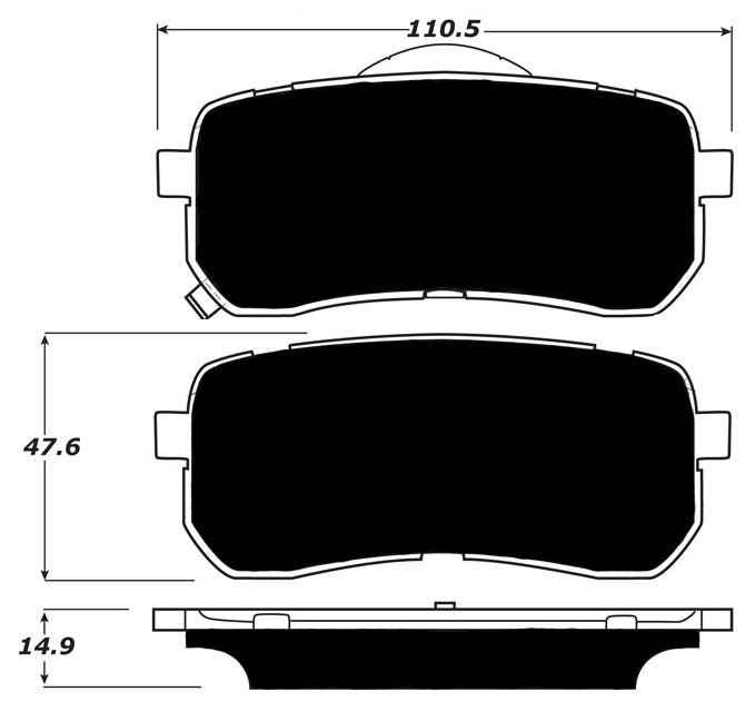 Porterfield Brake Pads for 2015 KIA SEDONA FR SPORT