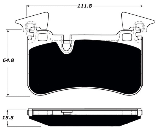 Porterfield Brake Pads for 2007 MERCEDES-BENZ CLS63 AMG - w/Iron Discs FR SPORT