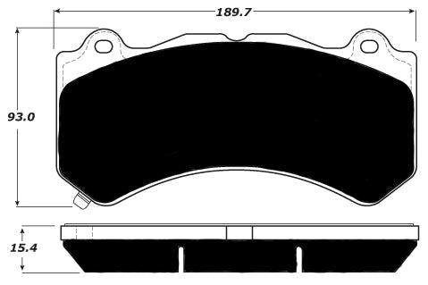 Porterfield Brake Pads for 2016 CHEVROLET Camaro SS Brembo 6 Piston FR SPORT
