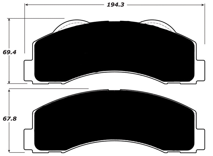 Porterfield Brake Pads for 2016 FORD F150 2wd / 4wd w/Electric PB FR SPORT