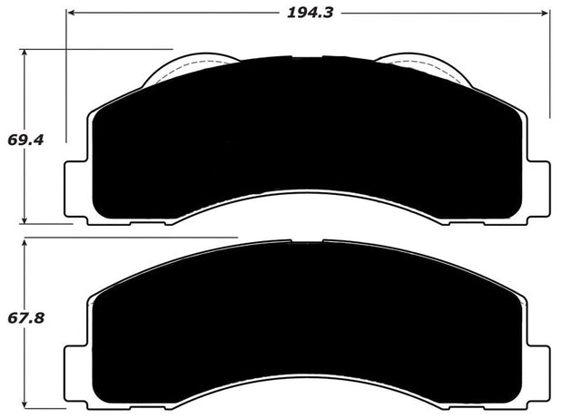 Porterfield Brake Pads for 2016 FORD F150 2wd / 4wd w/Electric PB FR SPORT