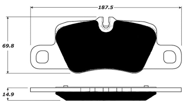 Porterfield Brake Pads for 2014 PORSCHE PANAMERA w/Iron Discs FR SPORT