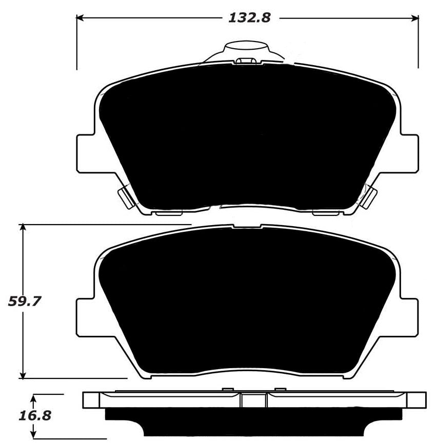 Porterfield Brake Pads for 2016 HYUNDAI AZERA FR SPORT