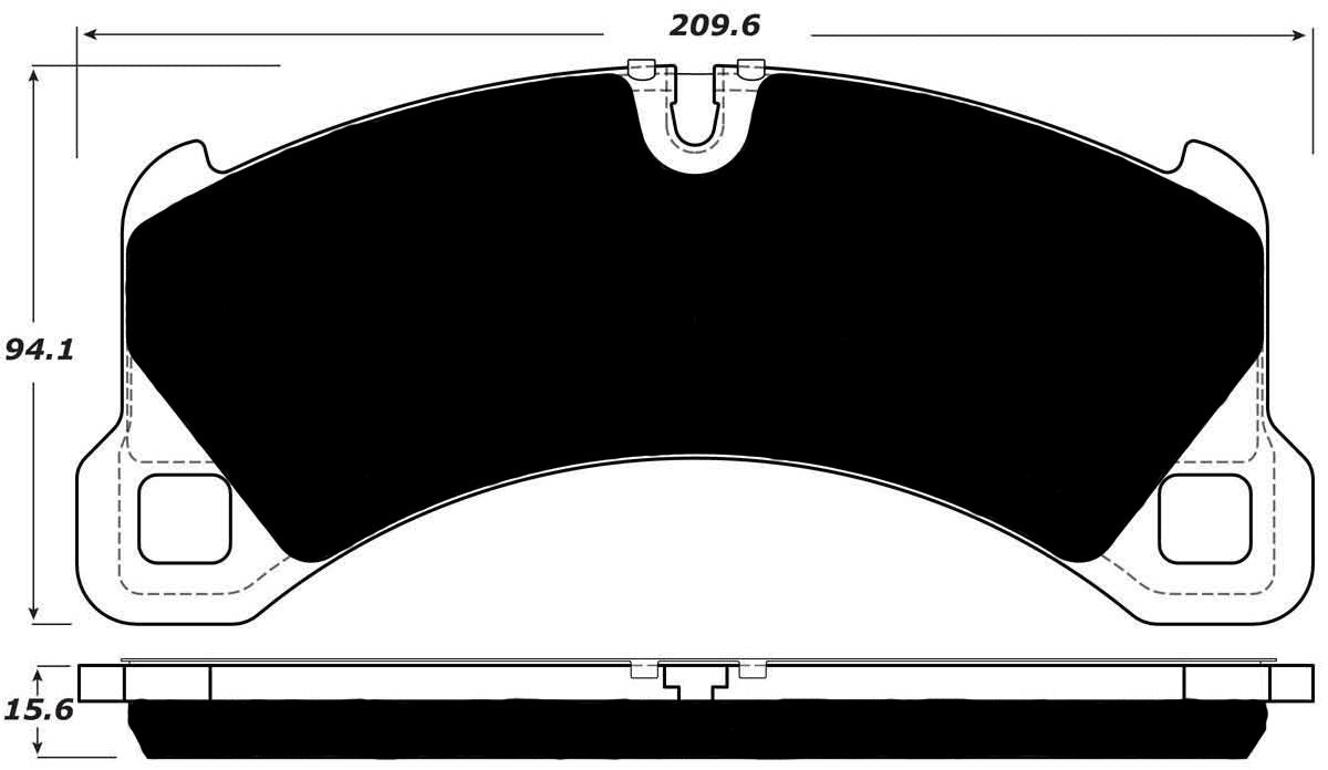 Porterfield Brake Pads for 2015 PORSCHE CAYENNE w/350mm Front Rotor FR SPORT