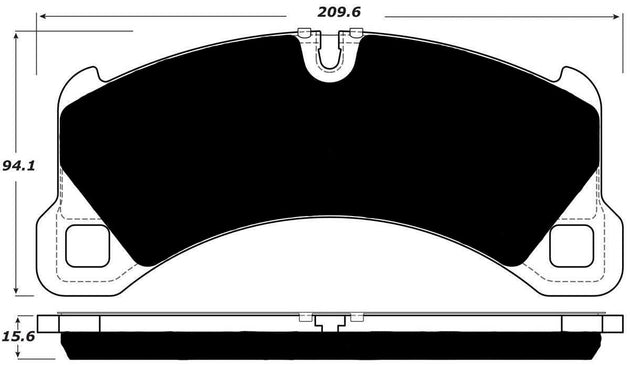 Porterfield Brake Pads for 2015 PORSCHE CAYENNE w/350mm Front Rotor FR SPORT