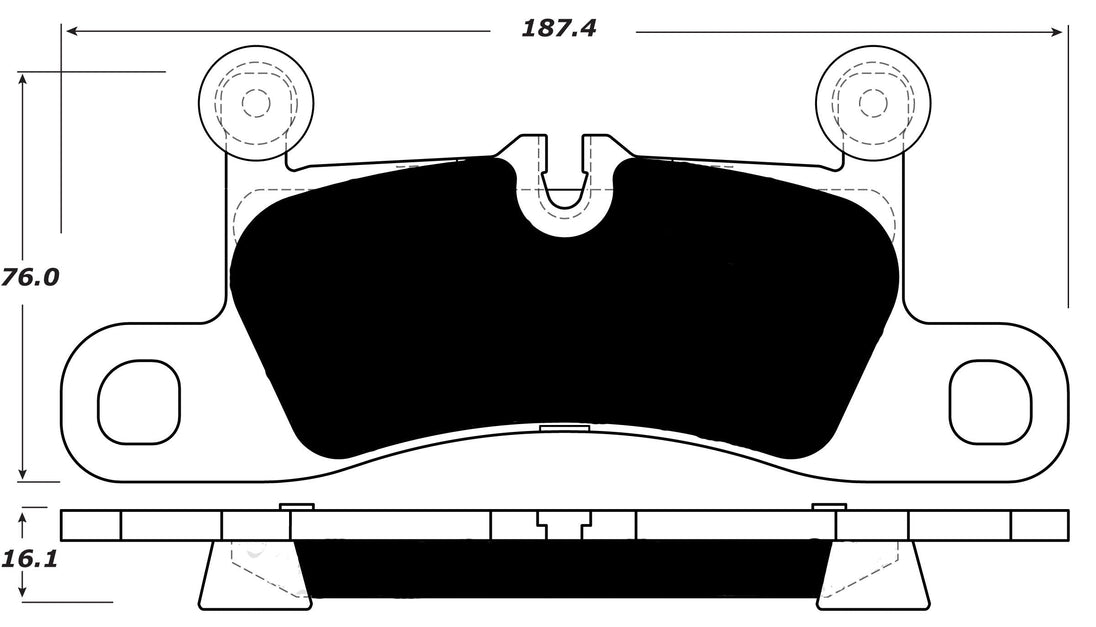 Porterfield Brake Pads for 2012 PORSCHE CAYENNE w/390mm Front Rotor FR SPORT