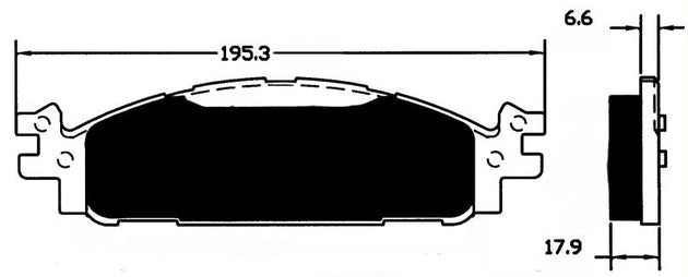 Porterfield Brake Pads for 2018 LINCOLN MKT w/ Rear Solid Disc FR SPORT