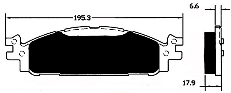 Porterfield Brake Pads for 2012 FORD FLEX FR SPORT