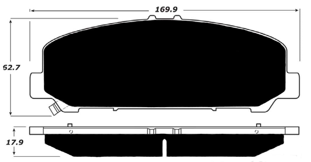 Porterfield Brake Pads for 2014 INFINITI QX80 FR SPORT