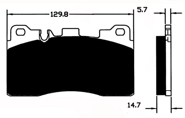 Porterfield Brake Pads for 2014 MERCEDES-BENZ SLS  w/Ceramic Discs FR SPORT