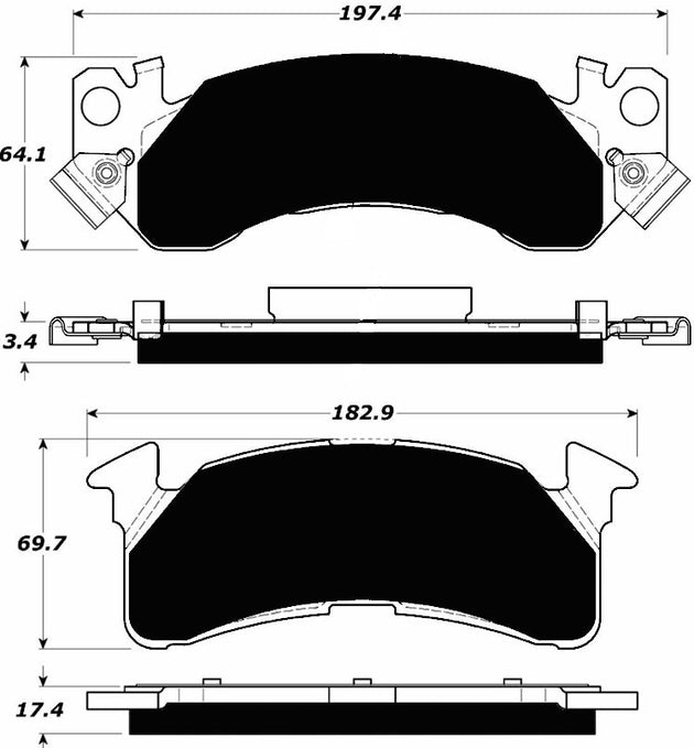 Porterfield Brake Pads for 1990 GMC SUBURBAN 2500 2WD FR SPORT