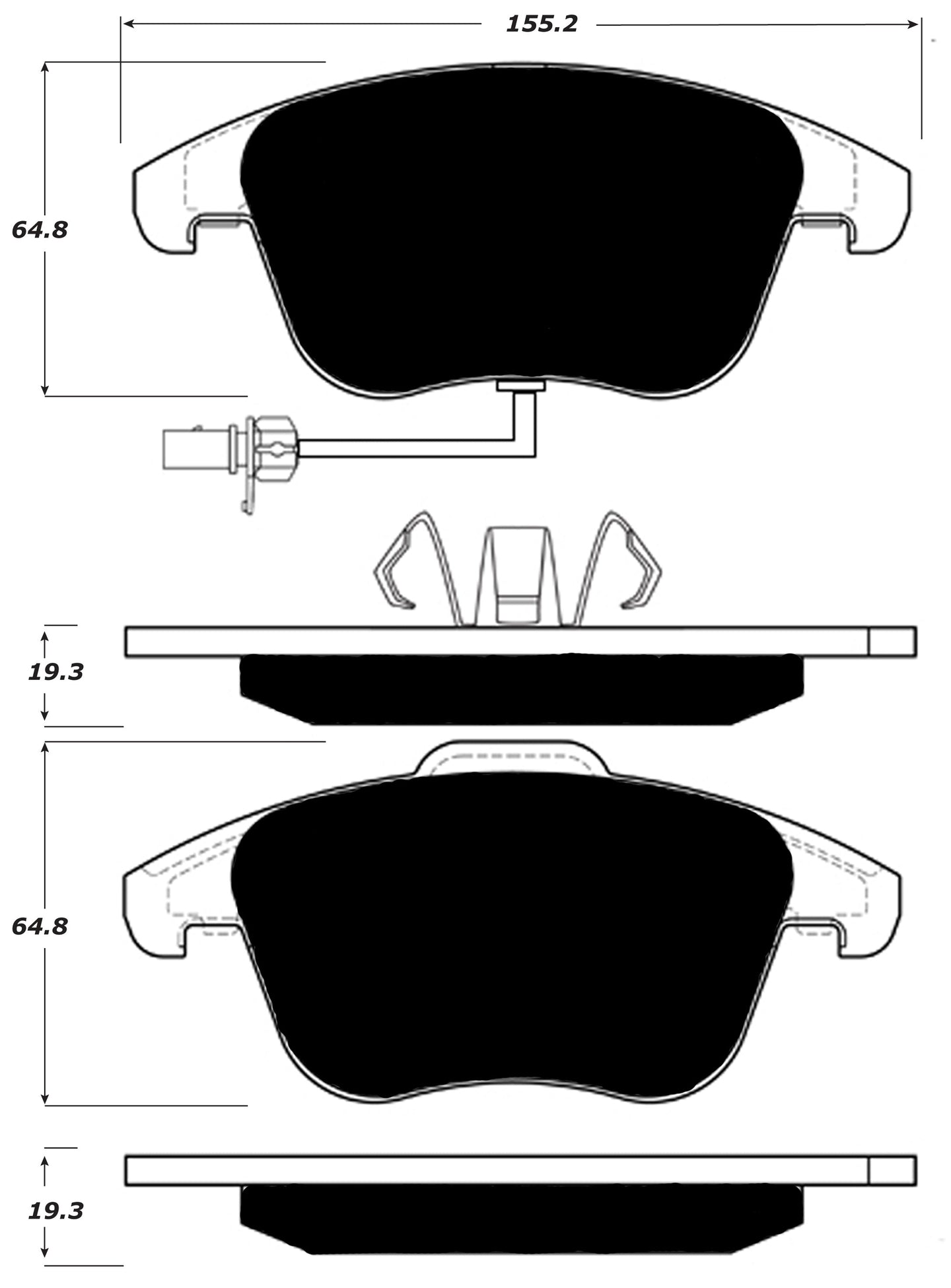 Porterfield Brake Pads for 2012 AUDI A5/A5 Quattro - 314mm Front Disc FR SPORT