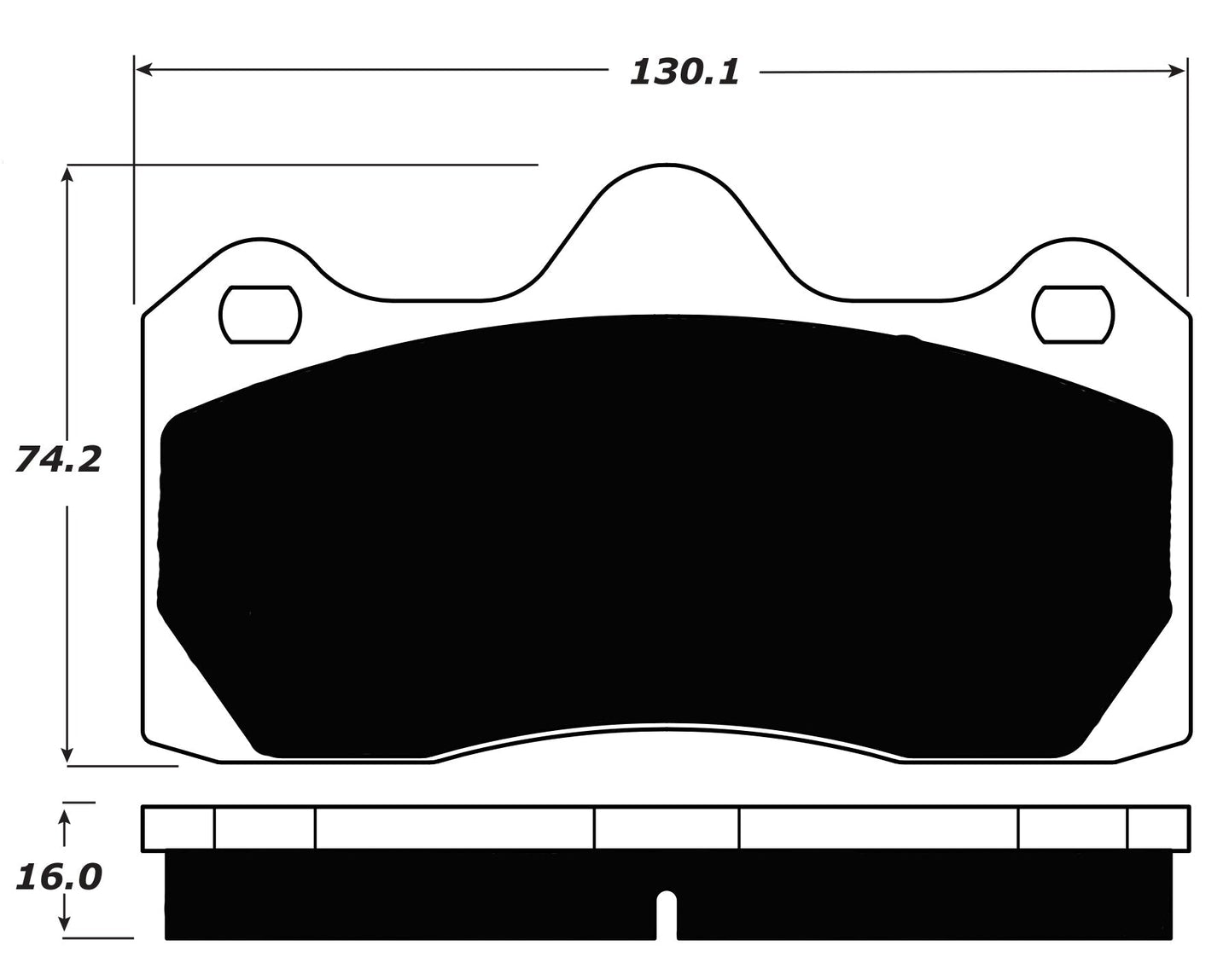 Porterfield Brake Pads for 2012 LOTUS EVORA FR SPORT