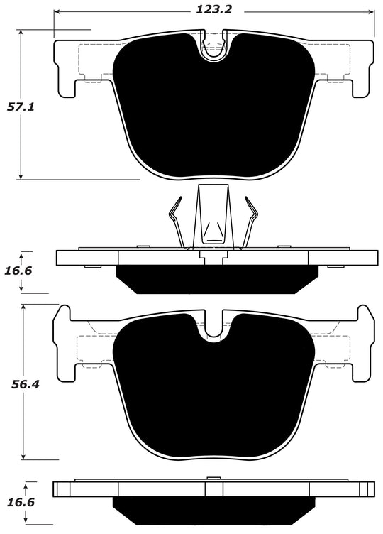 Porterfield Brake Pads for 2015 BMW Activehybrid 3 - w/M Sport Pkg FR SPORT
