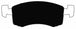Porterfield Brake Pads for 1987 DODGE DAYTONA w/Rear Drums FR SPORT