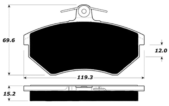 Porterfield Brake Pads for 1984 VOLKSWAGEN QUANTUM - SYNCHRO FR SPORT